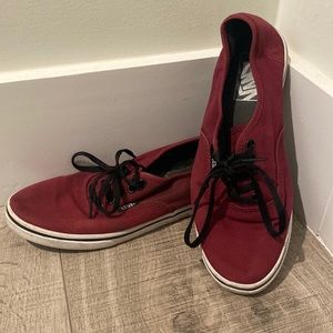 Maroon Vans Low Top